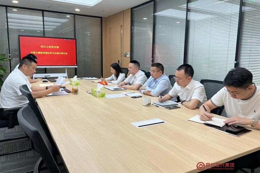 四川上实党支部召开主题教育理论学习会