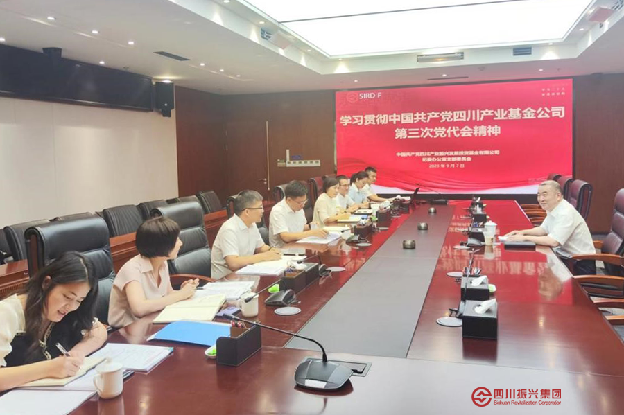 集团公司纪委办公室 产研院党委传达学习贯彻四川产业基金第三次党代会精神