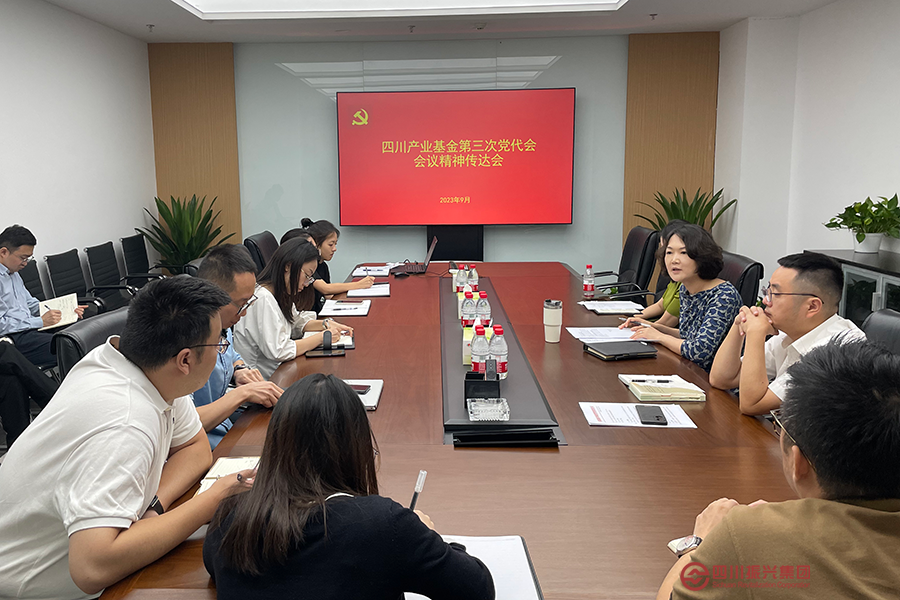振兴润和 四川融创 省建材院传达学习四川产业基金第三次党代会精神